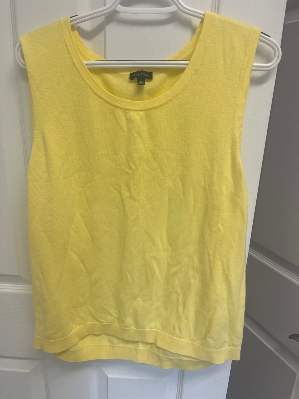 Talbots Bright Yellow Sleeveless Knit Shell